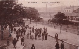 42 / FIRMINY / PLACE DU CHAMP DE MARS / JOLIE CARTE PAPIER GLACE 1910 - Firminy