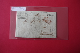 Lettre 1833 Allemagne Lubeck Par Givet Pour Bordeaux - Entry Postmarks