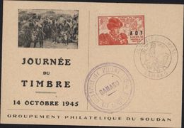 Journée Du Timbre 14 10 1945 Bamako Soudan Français YT 23 AOF Louis XI Groupement Philatélique - Other & Unclassified
