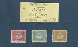 AUTRICHE -  AVIATION - Année. 1922/1924  - 3 Timbres Divers - Neuf * . En L'état.....voir Les 2 Scannes - Airmail
