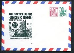 Bund PU83 Privat-Umschlag KAMPFPANZER LEOPARD 1979  NGK 10,00 € - Privé Briefomslagen - Ongebruikt