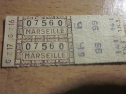 T.N.S. 2 TICKET 16 à 17 TITRE DE TRANSPORT-BUS TRAMWAY TROLLEY-BUS--Titres De Transport-Tickets Simples - Europa