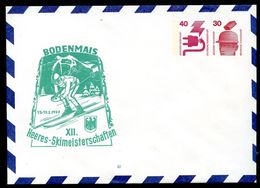 Bund PU91 Privat-Umschlag SKIMEISTERSCHAFTEN Bodenmais 1977  NGK 15,00 € - Privé Briefomslagen - Ongebruikt