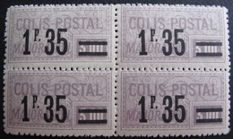 Lot FD/585 - COLIS POSTAUX - BLOC DE 4 TIMBRES NEUFS**/* N°39 (pliure) - Cote : 80,00 € - Mint/Hinged