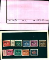 85837) TRIESTE  SEGNATASSE AMG-FTT  - SU UNA RIGA N.16-17-20-21-23-24-26-27-28-MNH** - Taxe