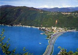 Melide - Lago Di Lugano - Con L'autostrada In Alto Carona - Formato Grande Viaggiata – E 4 - Tinizong-Rona