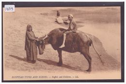 EGYPT - TYPES AND SCENES - BUFFALO AND CHILDREN - TB - Personen