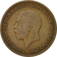 Monnaie, Grande-Bretagne, George V, 1/2 Penny, 1928, TB+, Bronze, KM:837 - C. 1/2 Penny