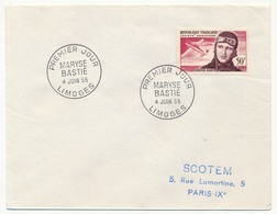 FRANCE => Enveloppe Scotem - Cachet Premier Jour "Maryse Bastié" - PARIS - 4 Juin 1955 - 1950-1959