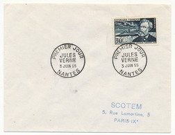 FRANCE => Enveloppe Scotem - Cachet Premier Jour "Jules Verne" - PARIS - 3 Juin 1955 - 1950-1959