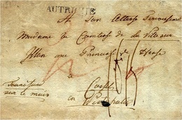 1812- Letter From  Black " AUTRICHE  "  + " Franclfurt Sur Le Main "  To  Westphalie - ...-1850 Prefilatelia