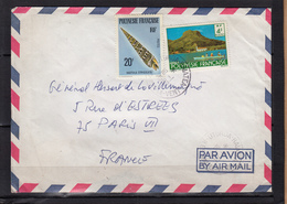 Lettre De UTUROA  Iles Sous Le Vent  20F Et 4f   Pour Le GENERAL   H .de La VILLEMARQUE Le 10 1 1980 - Storia Postale