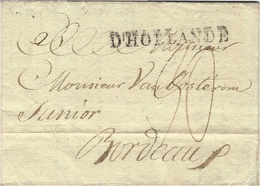 1797- Letter From AMSTERDAM To Bodreaux - Black " D'HOLLANDE  " French Rating 30 D. - ...-1852 Prephilately