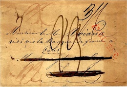 1833- Letter From LONDON To Paris - Red  ANG.EST.  French Rating 23 D - ...-1840 Vorläufer