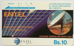 Entel Bolivia Bs 10 Estacion Terrena La Paz - Bolivië