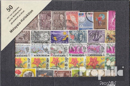 Malaiischer Bund 50 Verschiedene Marken  Malaya/Malaysia/Singapur - Vrac (max 999 Timbres)