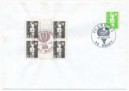 FRANCE - Enveloppe - ICARE 94" 54 BRIEY + "Les Montgolfiades, 57 METZ - 1994 - Montgolfier