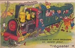 ¤¤   -   TREGASTEL   -   Carte à Système  -  Train   -  ¤¤ - Trégastel