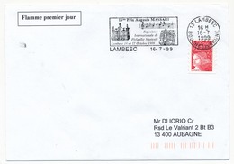 FRANCE - Enveloppe - OMEC De LAMBESC 1999 - 1er Prix Auguste Massart - Musica