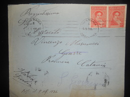 Argentine Lettre De Bahia Blanca 1936 Pour Giarre - Cartas & Documentos