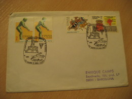 LAS PALMAS DE GRAN CANARIA 1984 DIVING Spain Championships Trampolin Saut Jump Swimming Cancel Cover Canarias SPAIN - Diving