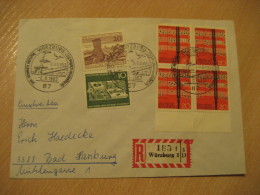 WURZBURG 1962 DIVING Trampolin Saut Jump Swimming Cancel Registered Cover GERMANY - Diving