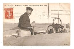 CPA Aviation Emile OBRE à La Direction De Son Biplan 1911 - Airmen, Fliers