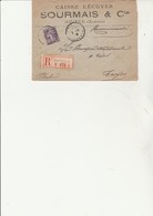 LETTRE RECOMMANDEE  AFFRANCHIE N° 142 OBLITERE   CAD  AMIENS -CHARGEMENT 1916 - 1877-1920: Semi-Moderne