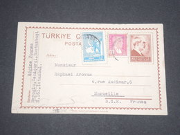 TURQUIE - Entier Postal + Complément De Istambul Pour La France En 1945 - L 12927 - Ganzsachen