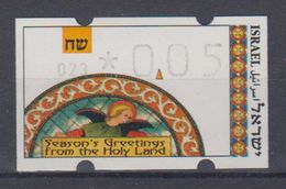 ISRAEL 1994 KLUSSENDORF ATM CHRISTMAS SEASON'S GREETINGS FROM THE HOLY LAND 0.05 SHEKELS NUMBER 023 - Frankeervignetten (Frama)