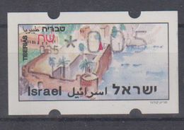 ISRAEL 1994 KLUSSENDORF ATM TIBERIAS 0.05 SHEKELS NUMBER 035 - Frankeervignetten (Frama)