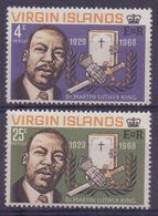 VIRGIN ISLANDS :1968: Y.190-91 Dentelled/neuf/MNH : ## The Death Of Martin Luther King ## : PEACE,SWORD, - Martin Luther King
