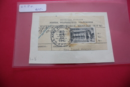 1945 25FF Chenonceau Obl. US ARMY POSTAL SERVICE USA A.P.O. Sur Petit Fragment - Postal Rates