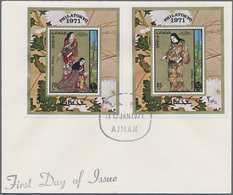 Adschman / Ajman: 1966/1971, Petty Collection Of 34 Different F.d.c. Incl. Imperforate Issues, Souve - Ajman