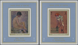 ** Adschman - Manama / Ajman - Manama: 1971, PAINTINGS (French Nude) Set Of Eight Different Imperforate - Manama