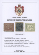 **/*/O/Br Ägypten: 1866-1879: EGYPT FIRST ISSUES: Specialized Collection Of The Various Mint And Used Stamps, - 1915-1921 Britischer Schutzstaat