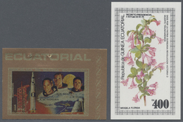 **/O Äquatorialguinea: 1972/1980 (ca.), Enormous Accumulation In Glassines Etc. In Box With Stamps And Mi - Äquatorial-Guinea