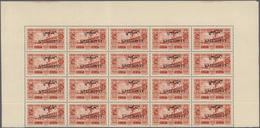 ** Alawiten-Gebiet: 1925, Pictorial Issue, 1.50pi. Red, Lot Of 55 U/m Copies With Inverted Overprint In - Lettres & Documents