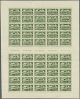 ** Alawiten-Gebiet: 1925, Pictorial Issue, 0.50pi. Green, Lot Of 67 U/m Copies With Inverted Overprint - Brieven En Documenten