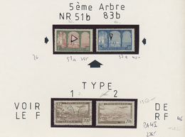 * Algerien: 1926/1946, Lot Of Three Varieties/types: Maury Nos. 51 A, 53 A, PA4I. Cat.value 310,- €. - Other & Unclassified