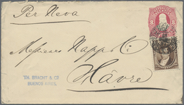 Br/GA Argentinien: 1874/1909, Lot With 7 Covers/cards Comprising Pre-UPU Cover To England With Double-line - Other & Unclassified