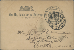 GA Victoria: 1876/1908 (ca.), POSTAL STATIONERY: Old Collection With About 145 Used And Unused Postcard - Briefe U. Dokumente