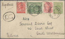 Br/ Australien: 1899/1912, TASMANIA, 17 Cards And Letters And About 180 Stamps Mostly With Hobart And LA - Autres & Non Classés