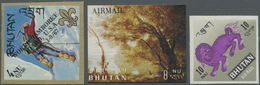 ** Bhutan: 1964/1973 (ca.), Accumulation In Album With Many Complete Sets Incl. Several Attractive Them - Bhutan