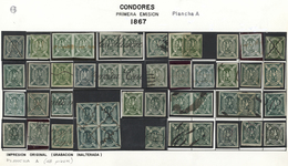 O/*/(*) Bolivien: 1867/1868, CONDOR ISSUES, Specialised Collection Of Apprx. 1.460 Stamps Arranged On Album - Bolivië