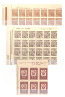 **/* Brasilien: 1919/1958, MARGIN IMPRINTS, Splendid Mint Collection Of 225 Units Up To Blocks Of 70, Sho - Altri & Non Classificati