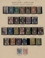 O/(*) Ceylon / Sri Lanka: 1857/1960 (ca.), Mainly Used Collection On Album Pages, Varied Condition, Showin - Sri Lanka (Ceylan) (1948-...)