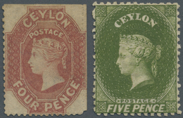 O/* Ceylon / Sri Lanka: 1860/1920 (ca.), Used And Mint Lot On Stockcards, Varied Condition, Showing A Ni - Sri Lanka (Ceylon) (1948-...)