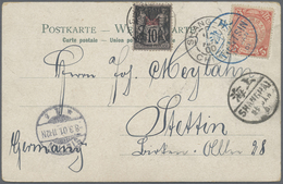 Br/ China: 1898/1948, Covers/used Ppc (9) Inc. 1901 Combination Card W. French Offices And 1937 Express- - Sonstige & Ohne Zuordnung