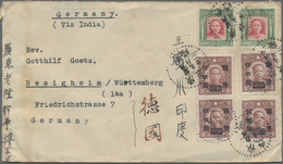 Br/GA China: 1925/1946, About 35 Covers And Stat. Cards, Mostly From Missionary Correspondence To Germany - Other & Unclassified